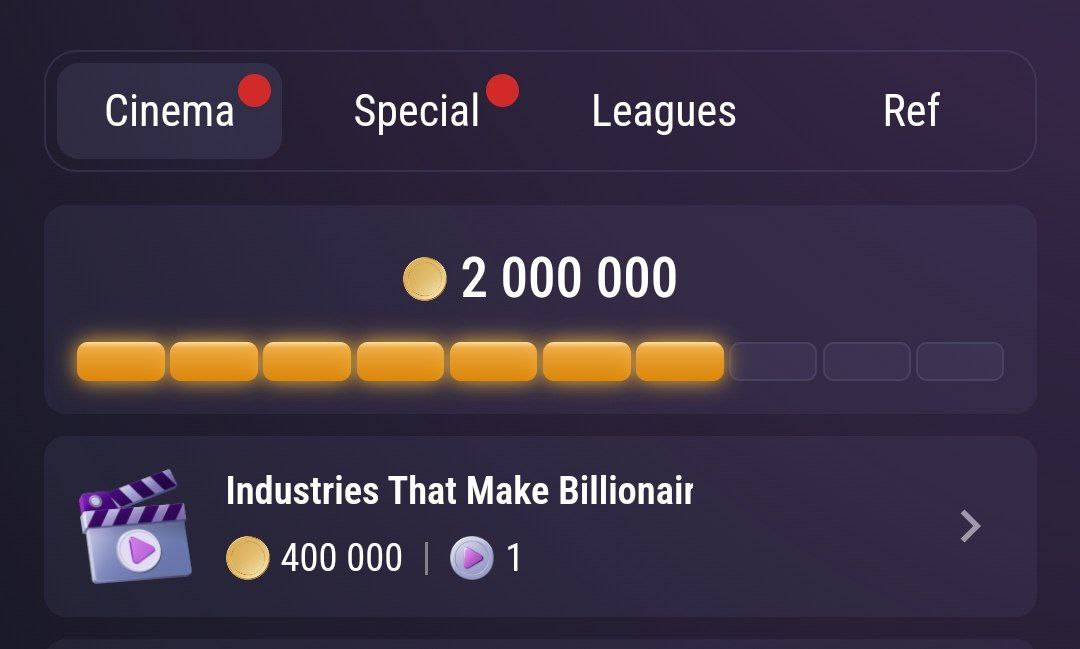 دومین کد تسک امروز تپ سواپ 15 مهر شنبه Industries That Make Billionaires