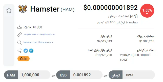 همستر کوین 27 تیر