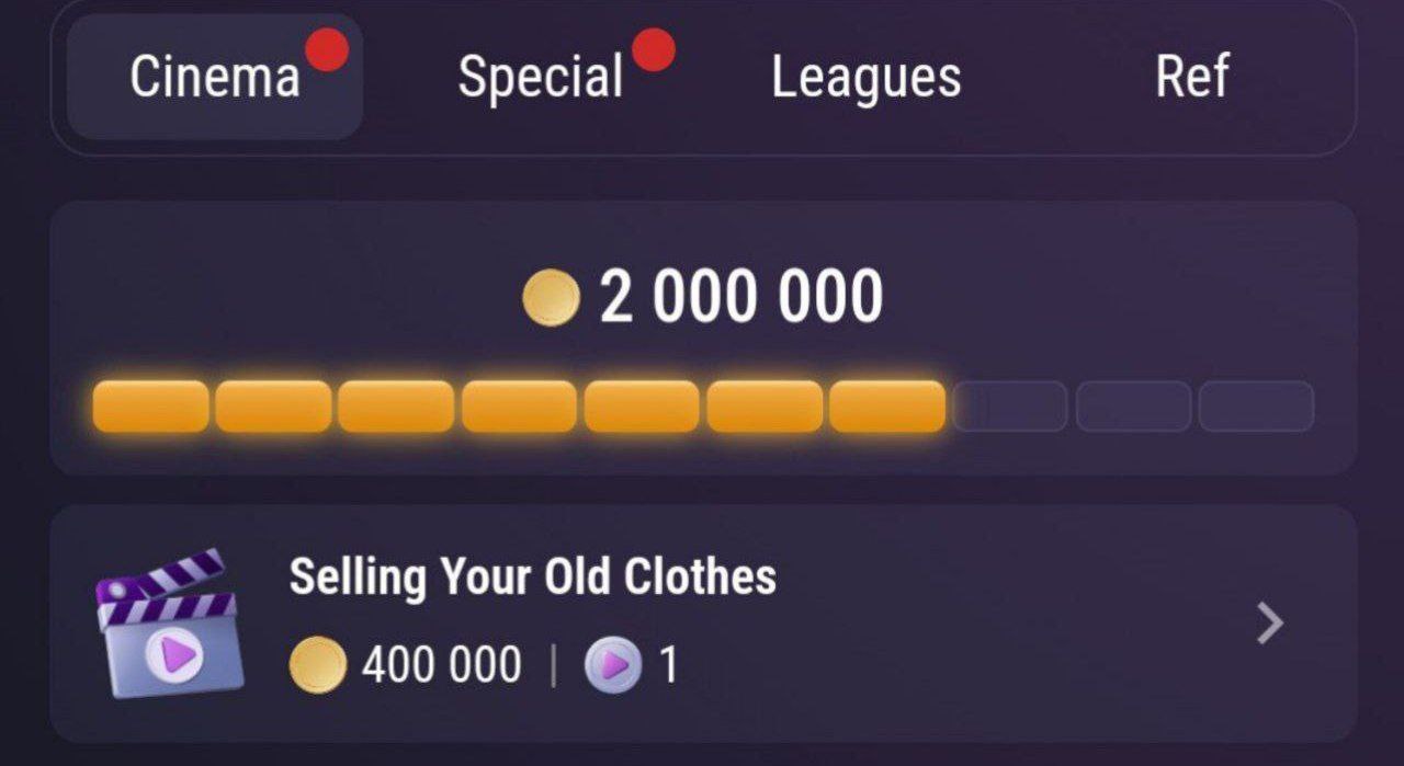 اولین کد تسک امروز تپ سواپ 14 مهر شنبه Selling Your Old Clothes
