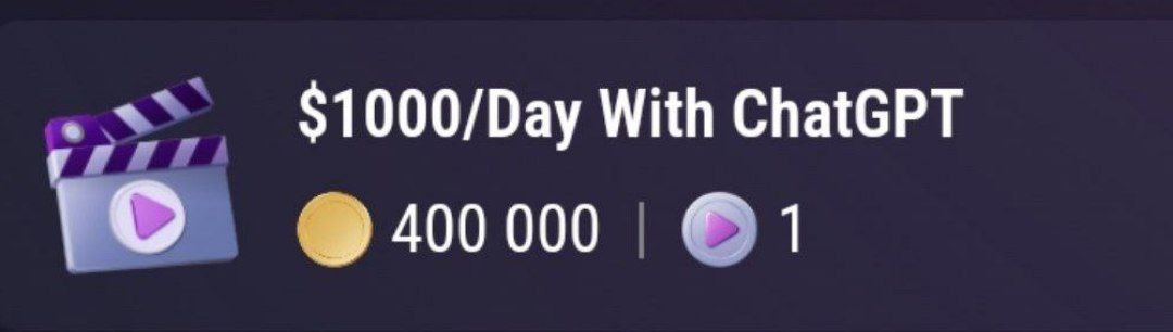 اولین کد تسک امروز تپ سواپ 12 مهر پنجشنبه 1000 Day With ChatGPT
