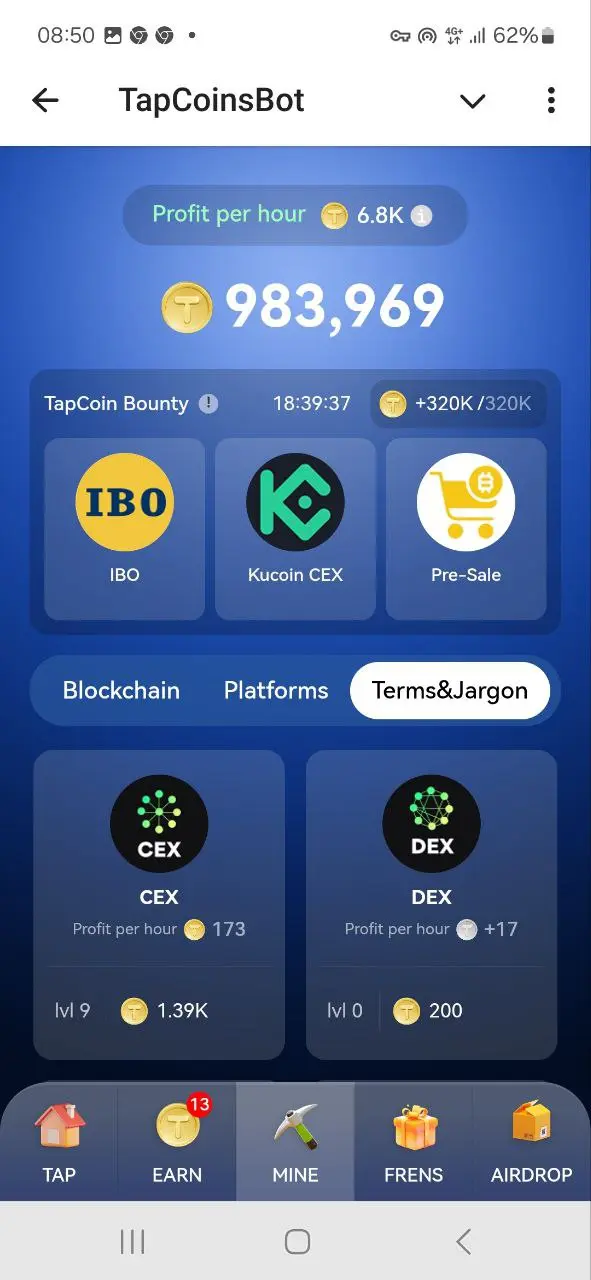 کارت های امروز tapcoins تپ کوین 18 تیر 1403 دوشنبه