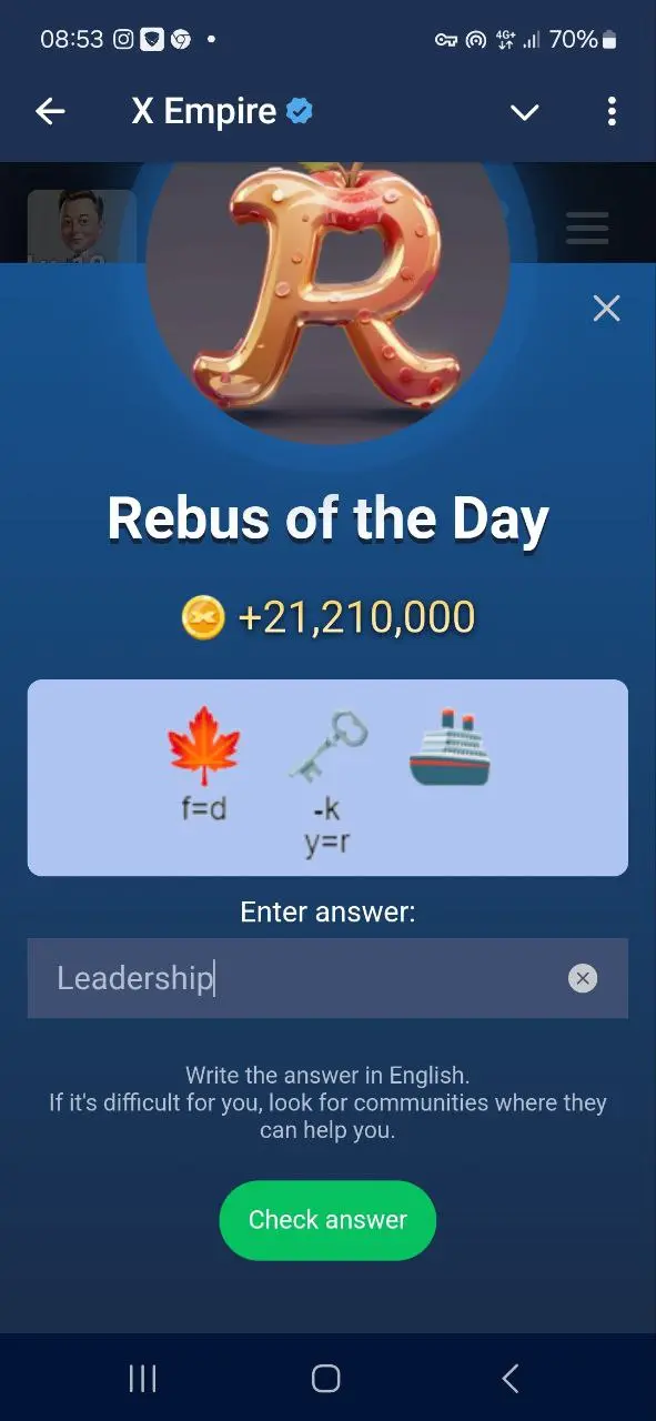 معمای امروز Rebus of the Day ایلان ماسک 5 شهریور دوشنبه