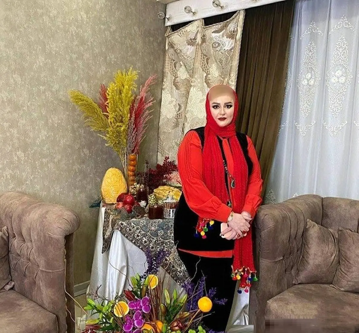 “بازیگر زن چاق ایرانی” بخاطر سال نو یهو نصف شد/ عکس