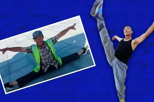 رفتگر چینی در 63 سالگی رقصنده باله شده!